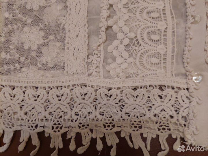 Блузка 44 размер бохо, кружево