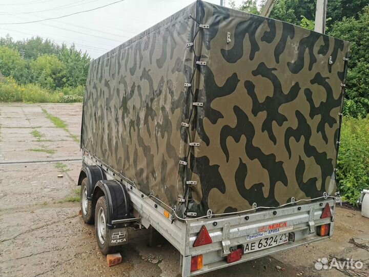 Прицеп двухостный с тентом