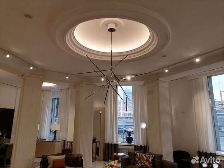 Установка потолочных светильников