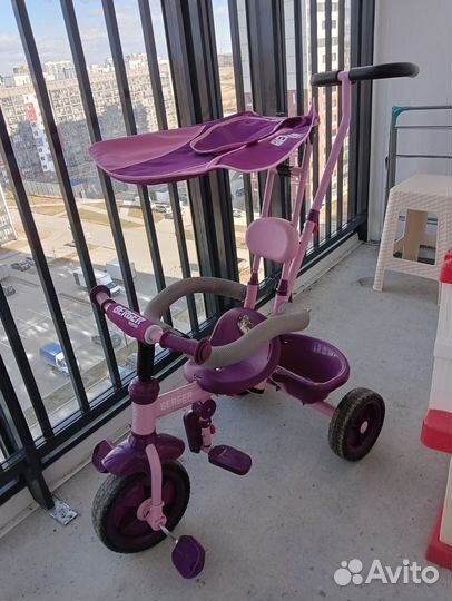 Велосипед коляска с ручкой бу