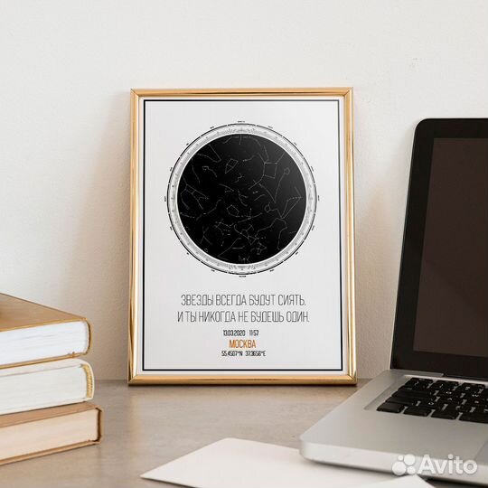 Карта звёздного неба подарок