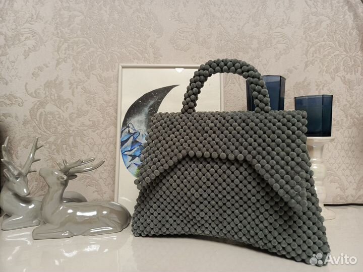 Cумка из бархатных бусин