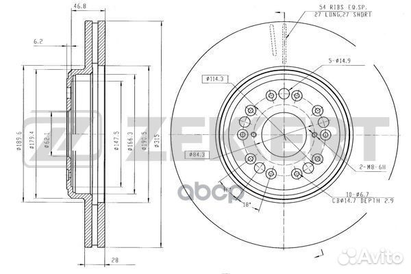 Диск тормозной перед. Lexus LS 400 (UCF20) 94