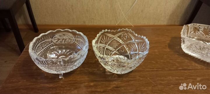 Хрустальные салатники,конфетницы