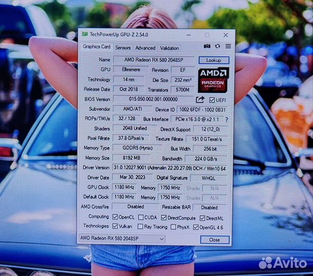 Видеокарта RX 580 8GB
