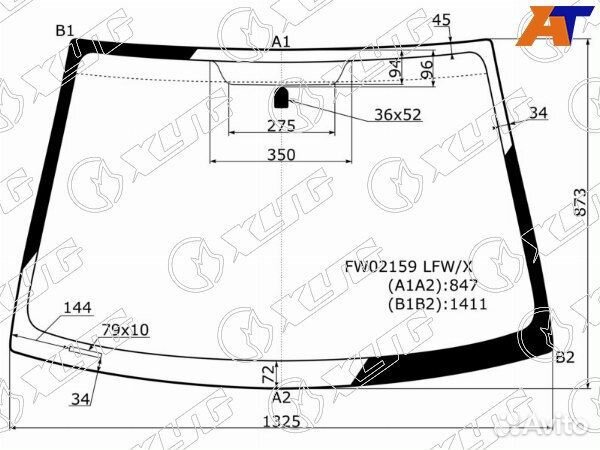 Стекло лобовое toyota vitz