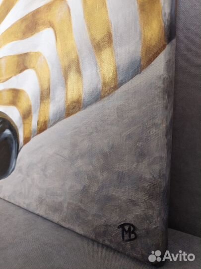 Картина на холсте Полосатая гармония,ручная работа