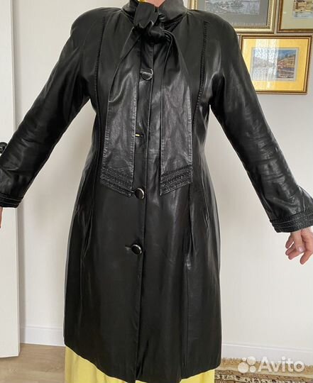 Плащ тренч из натуральной кожи р50