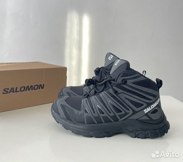 Зимниe кpоссовки, ботинки salomon с мехом