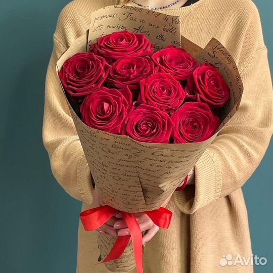 Букеты роз Цветы розы 9 роз 11 роз 15 роз