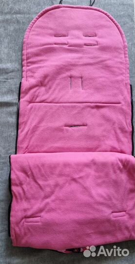 Теплый конверт в коляску + рукавички муфты