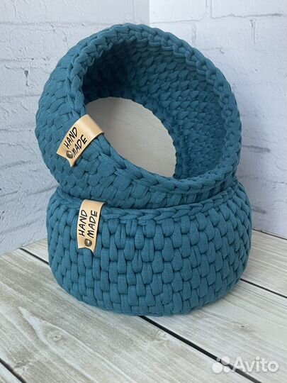 Вязаные корзинки набор