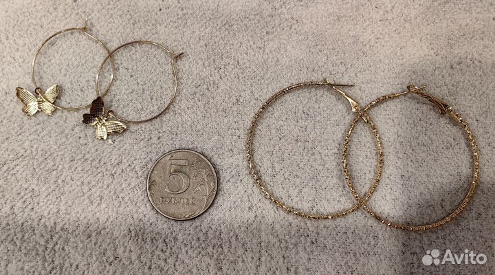 Серьги бижутерия цена за 1 пару