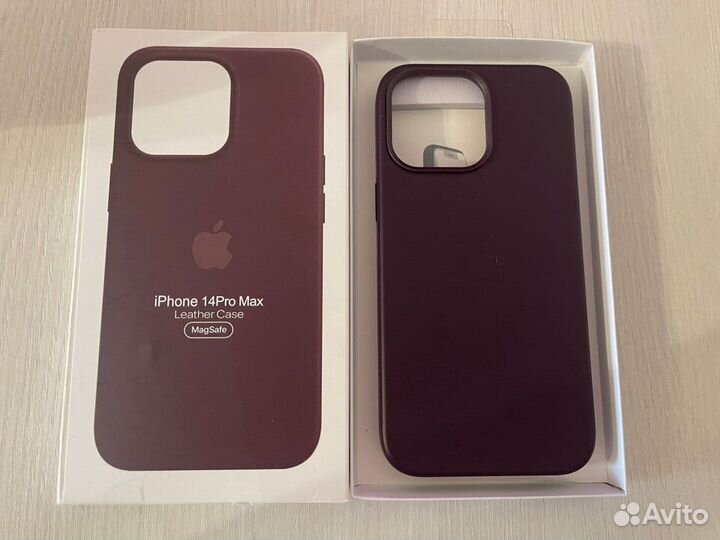 Кожаный оригинальный чехол iPhone 14 pro Max