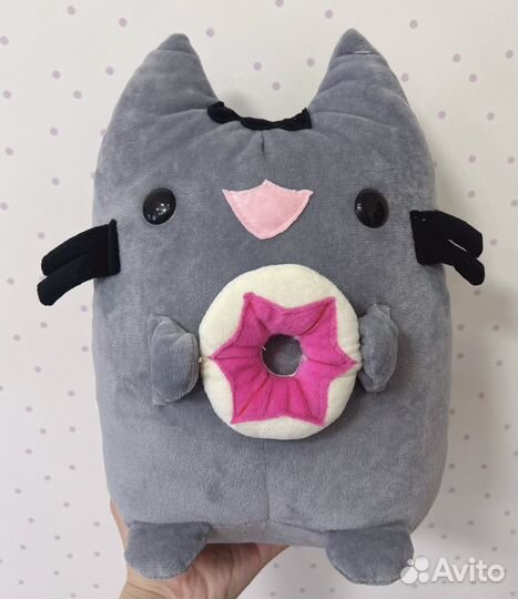 Кот с пончиком плюшевая игрушка Евпатория 35 см