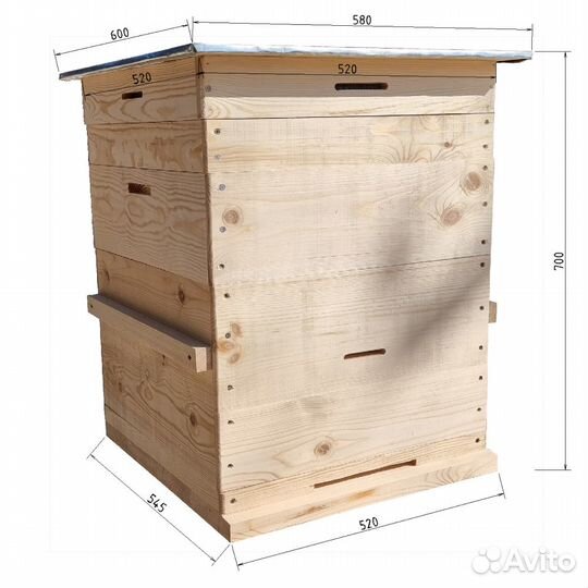 Крыша на Улей многокорпусный 12-рамочный