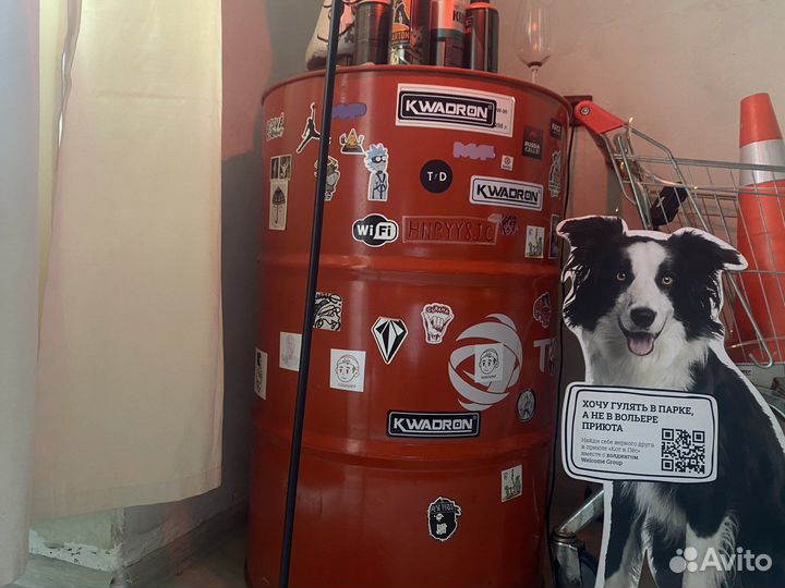 Бочка металлическая в Интерьер