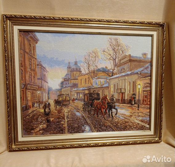 Картина вышитая крестом ручная работа