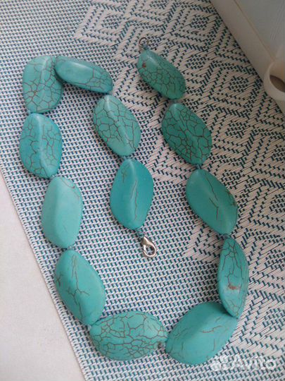 Бусы бирюза 50см