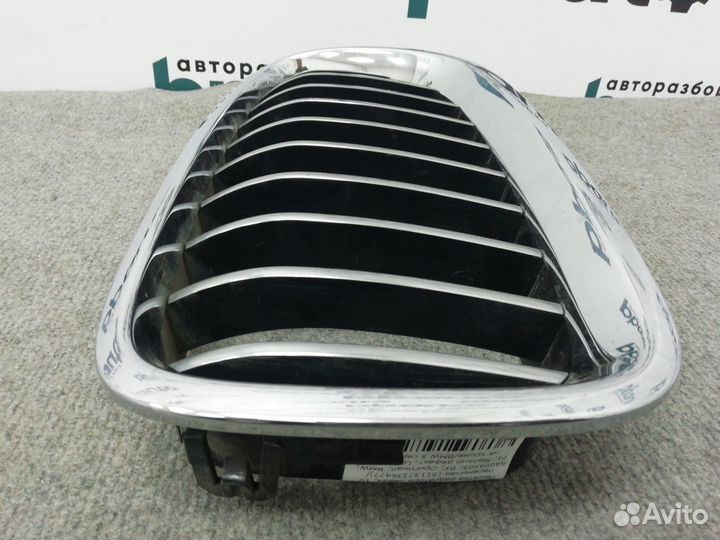 Решетка радиатора левая 10 перемычек 51137336477