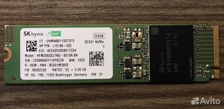 SSD M.2 sk hynix 256 gb