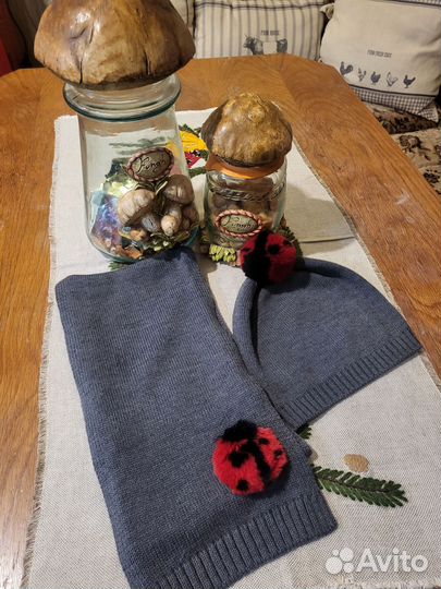 Комплект шапка и шарф для девочки