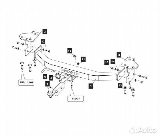 Фаркоп Baltex для Suzuki Grand Vitara (5 дв) 2005