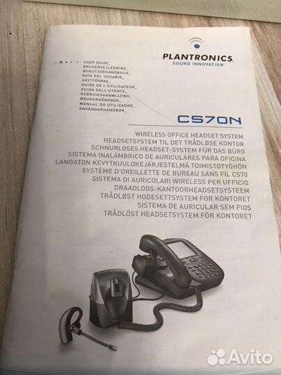 Блютуз наушник с микрофоном для стац. телефона