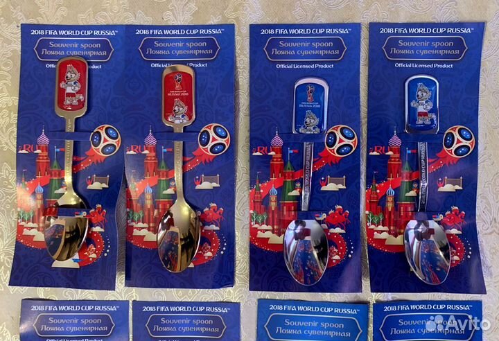 Набор из 8 Лицензионных ложек Fifa. Чм 2018