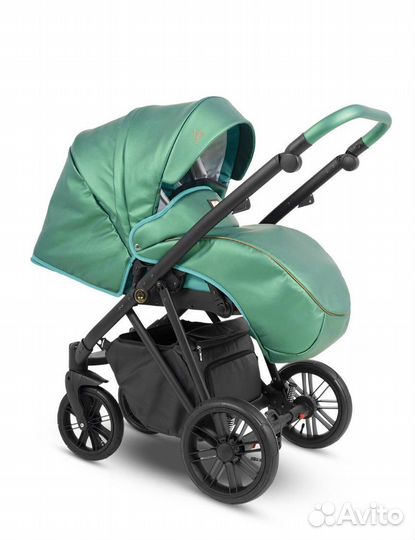 Коляска camarelo 2 в 1 зеленая
