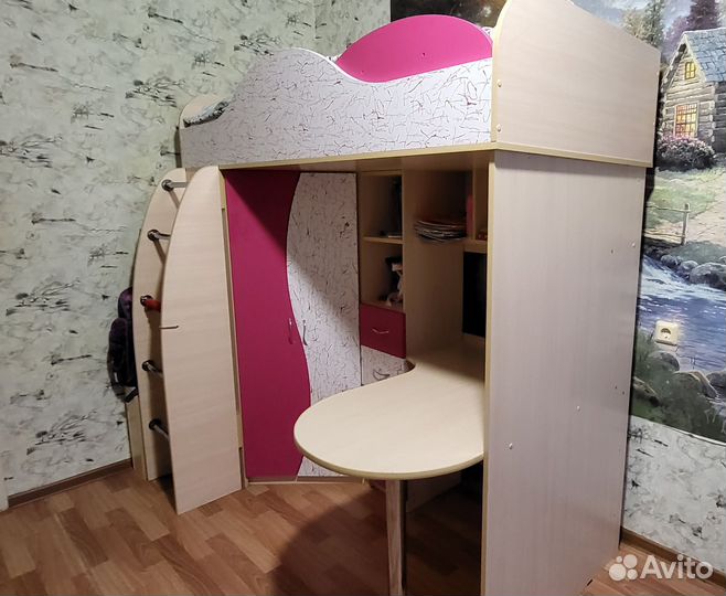 Кровать чердак, детский комплекс Омега 9