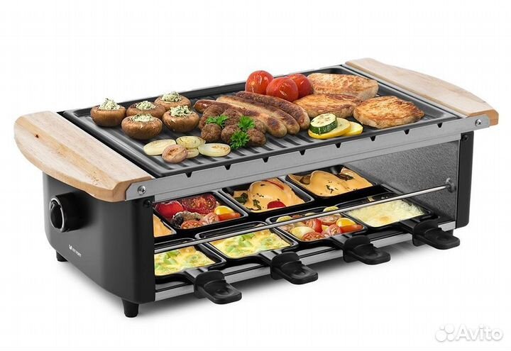 Раклетница-гриль KT-1650. Новая. Полный комплект