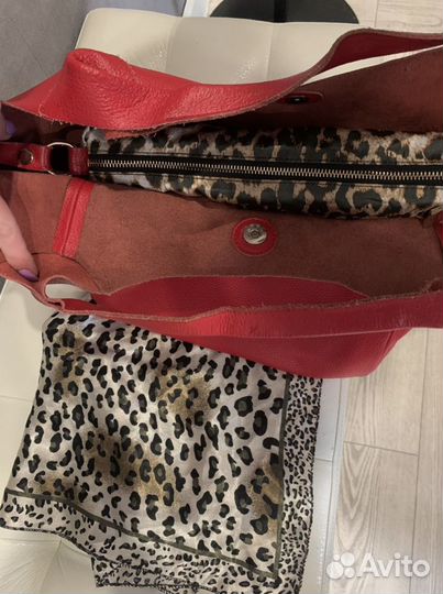 Сумка мешок натуральная кожа