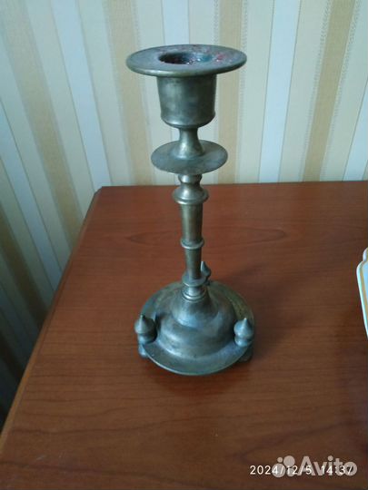 Подсвечник латунь