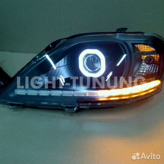 Фары Ларгус (линза+ дхо с бегущим поворотником)