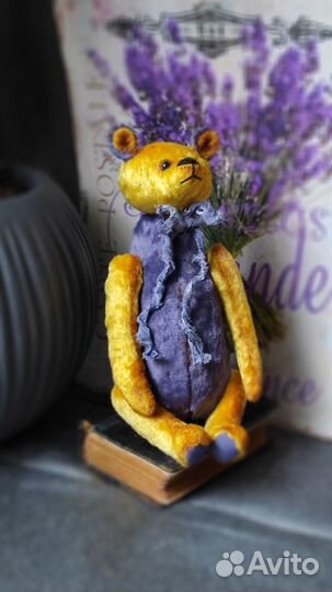 Мишка ручной работы Тедди из винтажного плюша