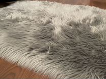Ковер, коврик, серый, длинный ворс 120х80