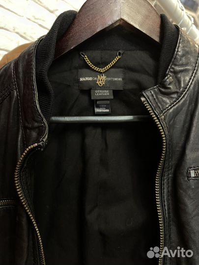 Женская куртка косуха пиджак кожаный Манго