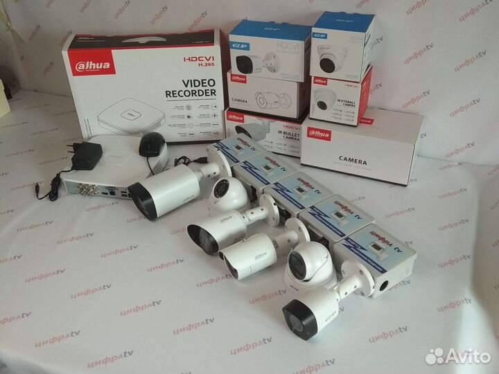 6 камер ip видеонаблюдения 4Мп регистратор Dahua