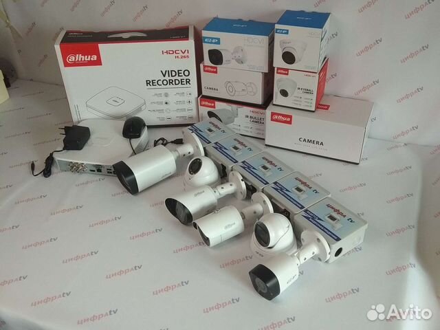 6 камер ip видеонаблюдения 4Мп регистратор Dahua