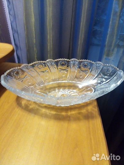Ваза для фруктов хрусталь