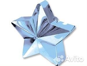 Грузик д/шара Звезда светло-голубая 170гр