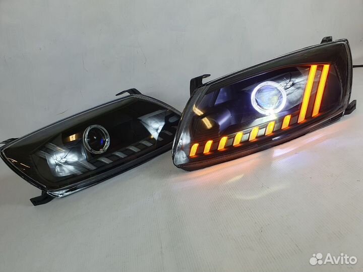 Тюнинг фары Лада Гранта в стиле Ауди Bi-LED линзы