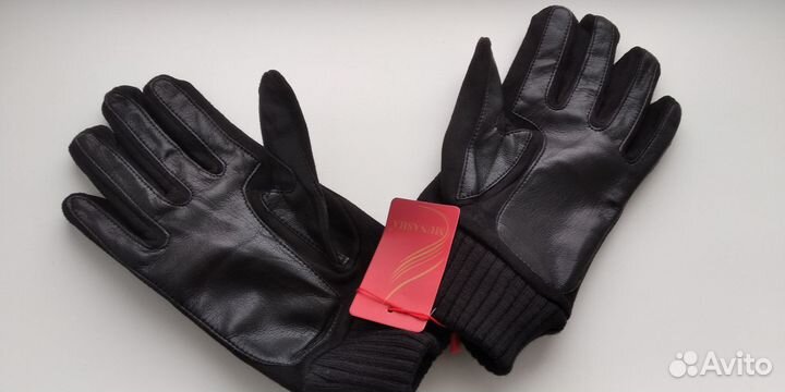 Перчатки мужские флис с кожей