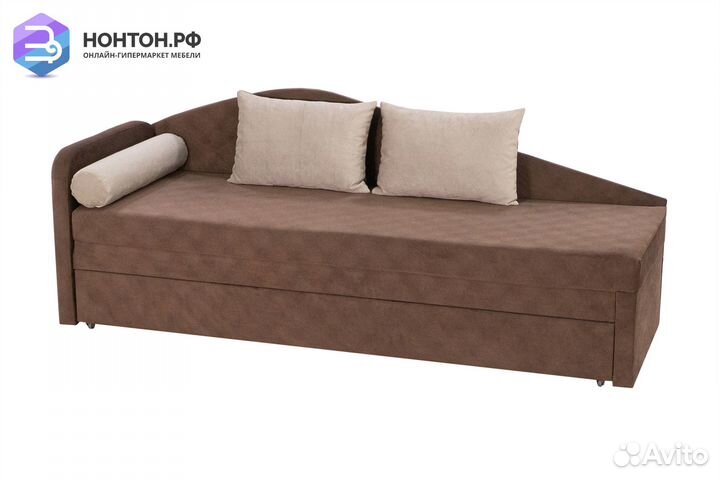 Диван еврософа Верди левый коричневый
