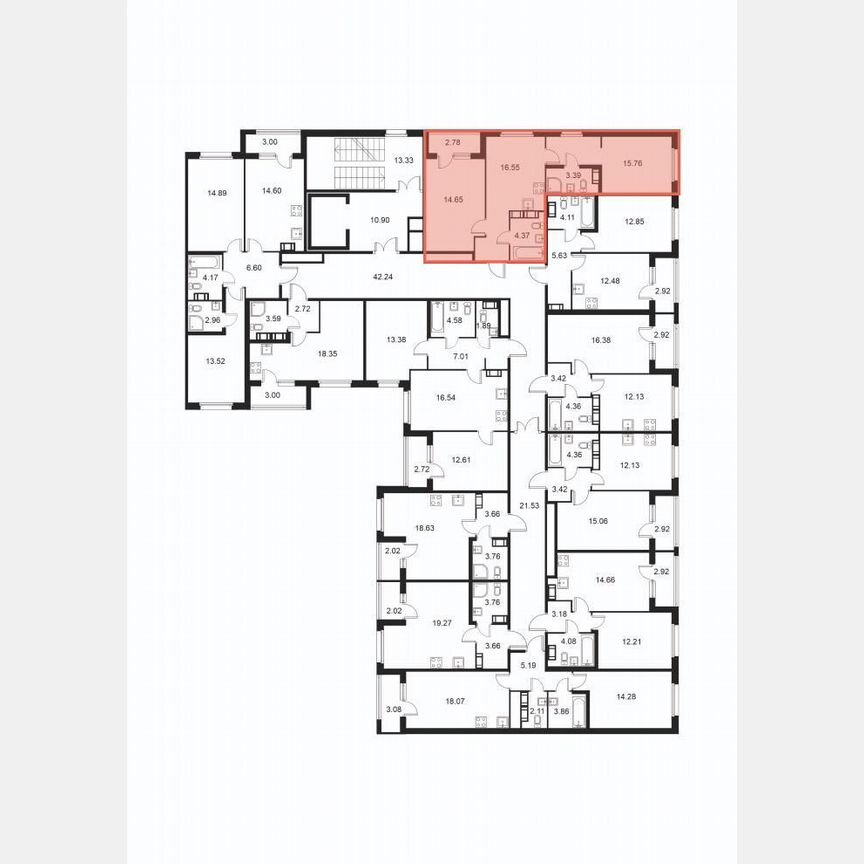 2-к. квартира, 56,1 м², 3/9 эт.