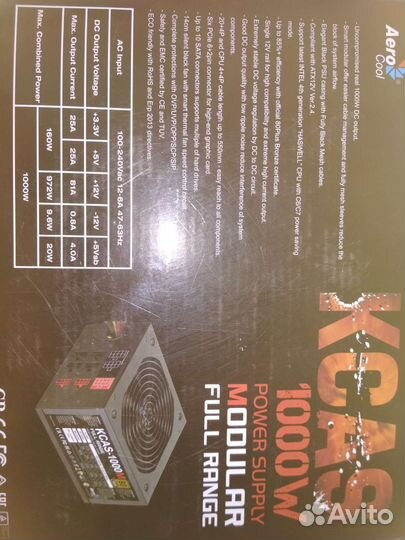 Блок питания Aero Cool kcas 1000w