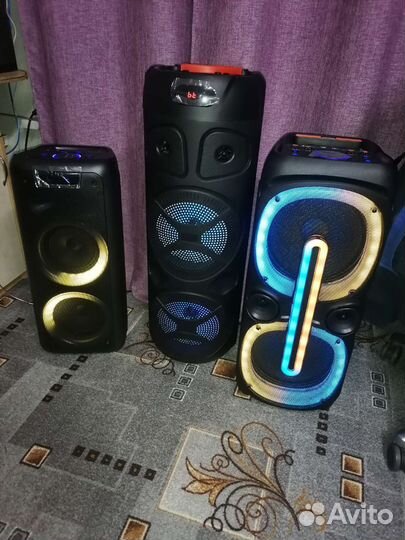 Большие Блютуз колонки стореосистема. Караоке