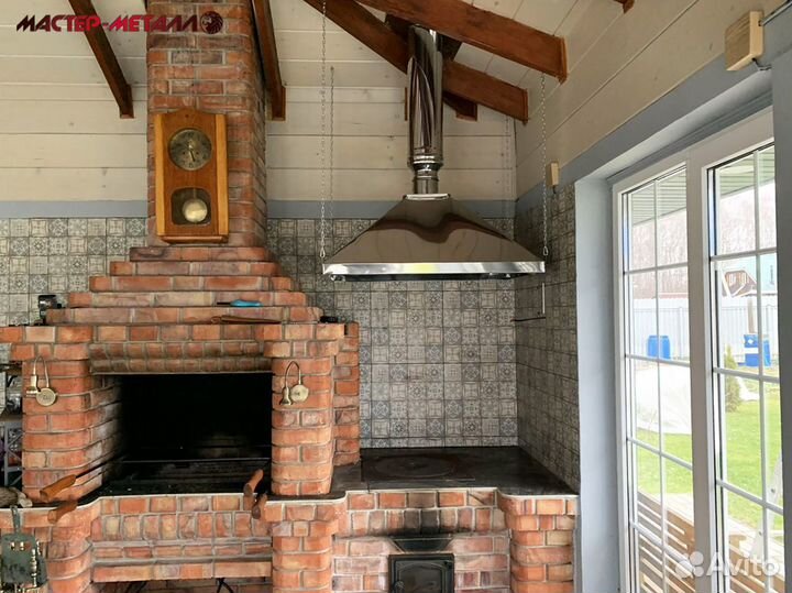 Вытяжной зонт. Вытяжка для мангала нержавейка