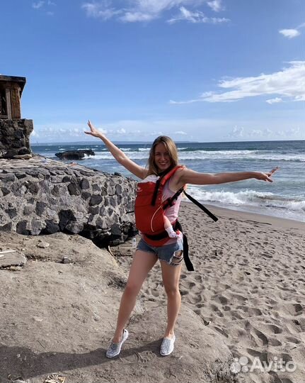 Эрго-рюкзак Manduca PureCotton (красный)